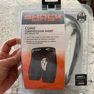 Shock Doctor Core Compression Short with BioFlex Cup - Black